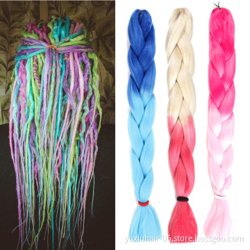 Braiding Hair  Synthetic Heat Fiber braid 41inch 165g/piece ombre color crochet Jumbo Braid Hair Extensions